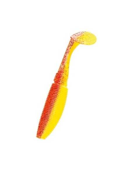 Shad Lineaeffe Nomura Rolling, Culoare Yellow Red Glitter, 7.5cm, 4g, 10buc/plic