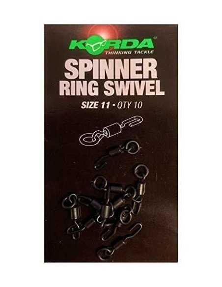 Vartej cu Anou si Agrafa Rapida Korda Spinner Ring Swivel, Nr.11, 10buc/plic Vartej cu Anou si Agrafa Rapida Korda Spinner Ring Swivel, Nr.11, 10buc/plic