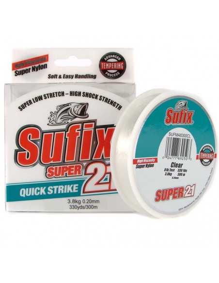 Fir Monofilament Sufix Super 21 Low Stretch, Clear, 300m Fir Monofilament Sufix Super 21 Low Stretch, Clear, 300m