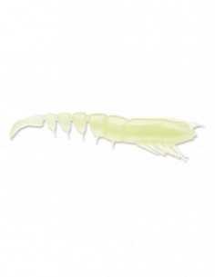Naluca 360GT Coastal Shrimp Jig Head, Culoare Glow (GL), 8cm, 3.5g, 1 naluca armata + 3 corpuri
