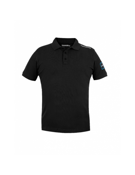 Tricou Shimano Aero polo Black Tricou Shimano Aero polo Black