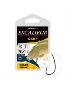 Carlige Excalibur Carp Curved Shank BN, 6buc/plic