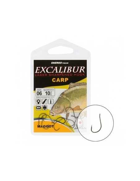 Carlige Excalibur Carp Maggot NS, 10buc/plic