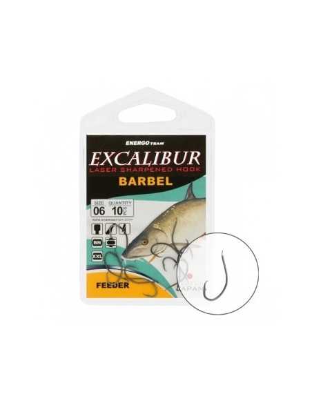 Carlige Excalibur Barbel Feeder NS, 10buc Carlige Excalibur Barbel Feeder NS, 10buc