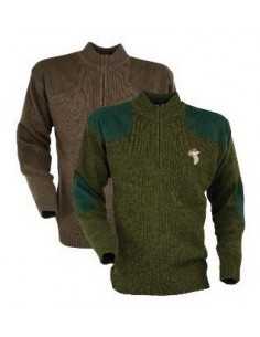 Pulover Kaki Treesco cu Broderie