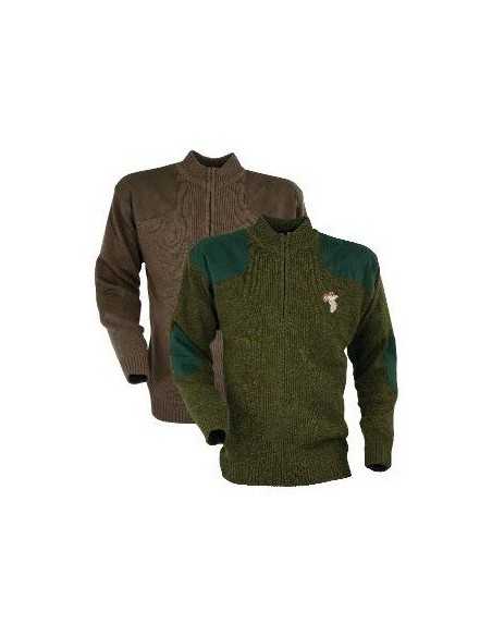Pulover Kaki Treesco cu Broderie