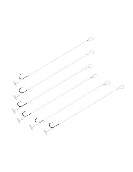 Montura Feeder Delphin FLR Quickstop, Carlig Nr.6, Rig 12cm, 6buc/plic.