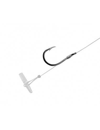 Montura Feeder Delphin FLR Quickstop, Carlig Nr.8, Rig 8cm, 6buc/plic.