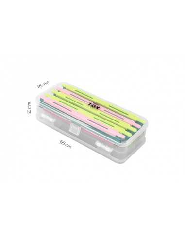 Cutie pentru Monturi Stationar Delphin TBX Duo 185-5P + 5 Plioare EVA, 18.5x8.5x5cm