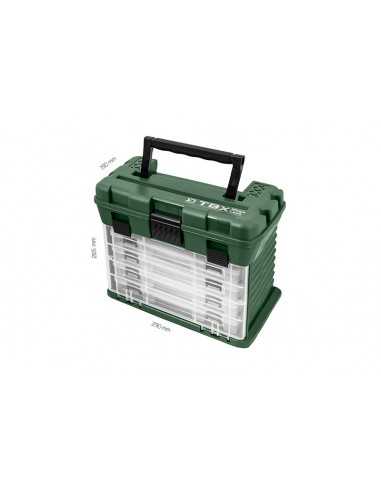 Valigeta Delphin TBX MegaCase Clip + 4 Cutii Compartimentate, 29x19x26.5cm