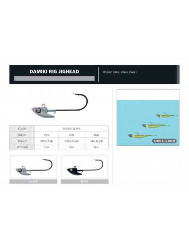 Jig Head Damiki Rig, Carlig Nr.1/0, 3.5gr, 5buc/plic