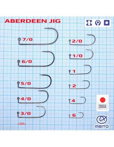 Jig Bila Meito Hooks, Carlig Nr.2/0, Greutate 3.5-14gr
