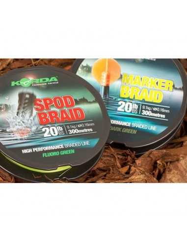 Fir Textil Korda Marker Braid, Dark Green, 0.16mm, 300m