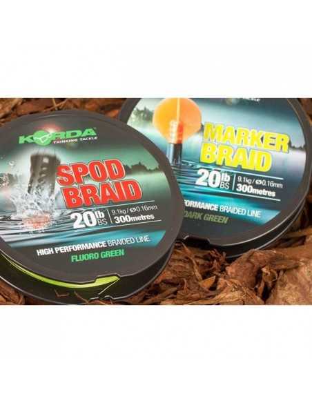 Fir Textil Korda Marker Braid, Dark Green, 0.16mm, 300m Fir Textil Korda Marker Braid, Dark Green, 0.16mm, 300m