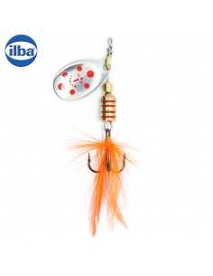 Rotativa Ilba Tondo Mosca Fly Decorated, Culoare Silver/Red, 3gr, Nr. 1