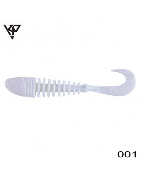 Grub KP Baits Skeleton Grub, Culoare 001, 10cm, 5buc/plic