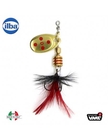 Rotativa Ilba Tondo Mosca Fly Decorated, Culoare Gold/Red, 2gr, Nr. 0 Rotativa Ilba Tondo Mosca Fly Decorated, Culoare Gold/Red, 2gr, Nr. 0