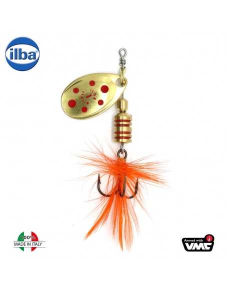 Rotativa Ilba Tondo Mosca Fly Decorated, Culoare Gold/Red, 3gr, Nr. 1 Rotativa Ilba Tondo Mosca Fly Decorated, Culoare Gold/Red, 3gr, Nr. 1