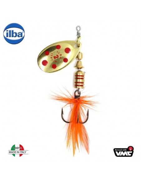 Rotativa Ilba Tondo Mosca Fly Decorated, Culoare Gold/Red, 5gr, Nr. 2 Rotativa Ilba Tondo Mosca Fly Decorated, Culoare Gold/Red, 5gr, Nr. 2