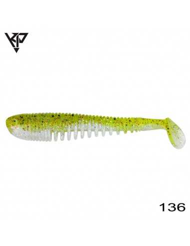 Shad KP Baits Skeleton Shad, Culoare 136, 7.5cm, 5buc/plic