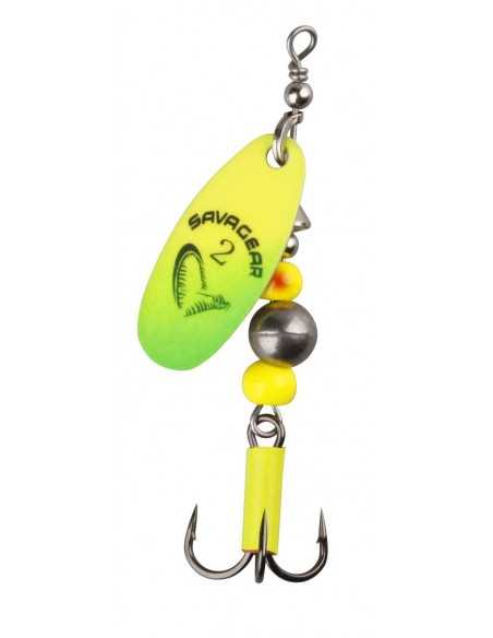 Lingurita Rotativa Savage Gear Caviar Nr.2/6g Fluo Yellow/Chart