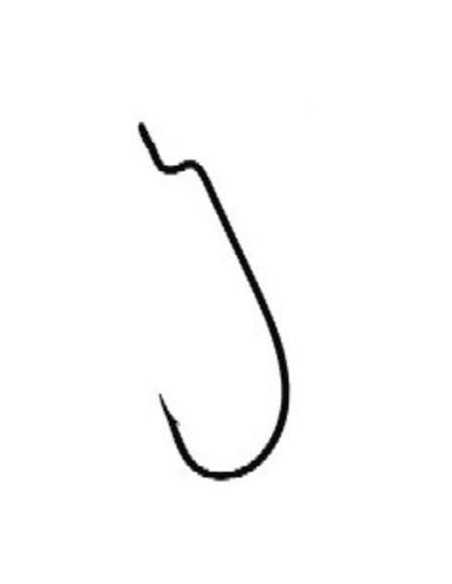Carlige Owner Offset Worm Wide 5102, Negru Crom