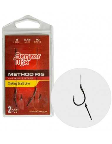 Rig-uri Benzar Method Feeder Bait Sting Braided, 2buc/plic