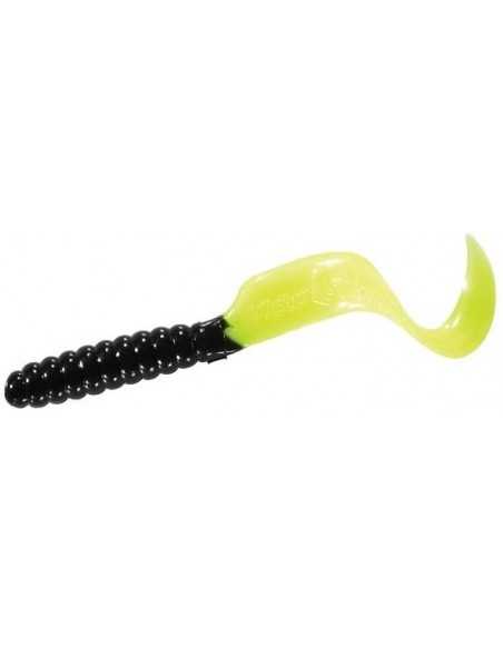 Grub Mister Twister, Black Pearl, Verde Gliter, 5cm, 10buc/plic