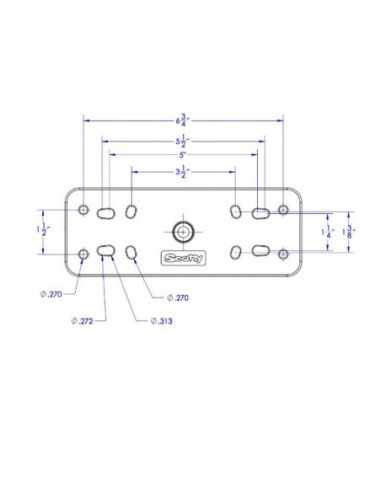 Suport pentru sonar Scotty cu bila mare - SCT163
