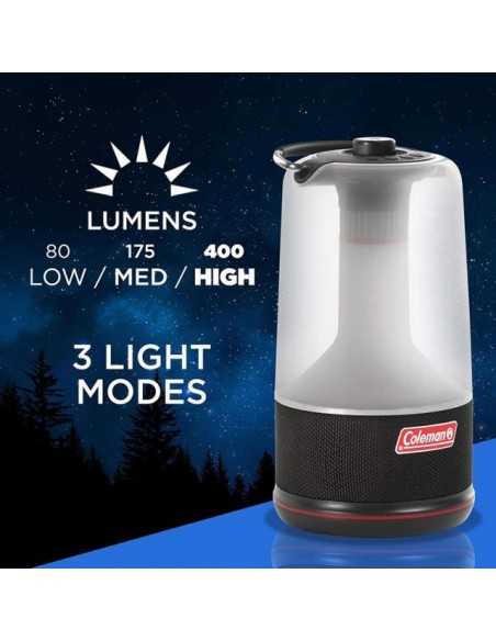 Lampa de Cort Coleman Light & Sound cu Boxa Integrata, 400 Lumeni Lampa de Cort Coleman Light & Sound cu Boxa Integrata, 400 Lumeni