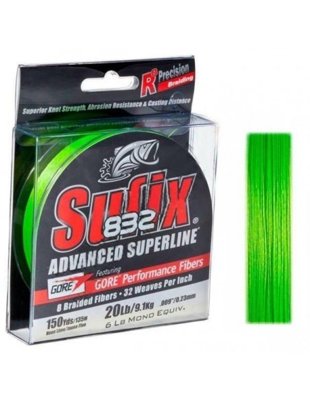 Fir Textil Sufix 832, Neon Lime, 120m