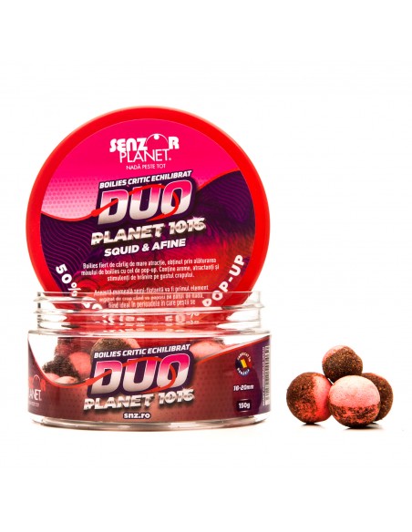 Boilies Pentru Carlig Senzor Planet Duo, Squid Si Afine, 16-20mm, 150g Boilies Pentru Carlig Senzor Planet Duo, Squid Si Afine, 16-20mm, 150g