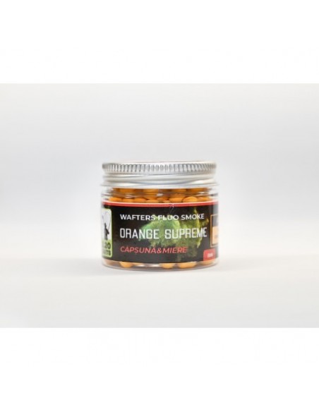 Wafter 2.20 Baits Fluo Smoke, Capsuna & Miere, 10mm, 50ml Wafter 2.20 Baits Fluo Smoke, Capsuna & Miere, 10mm, 50ml