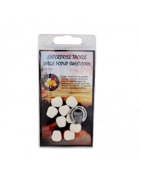 Porumb Artificial Flotant Enterprise Tackle Large Pop-Up, White, 10buc Porumb Artificial Flotant Enterprise Tackle Large Pop-Up, White, 10buc