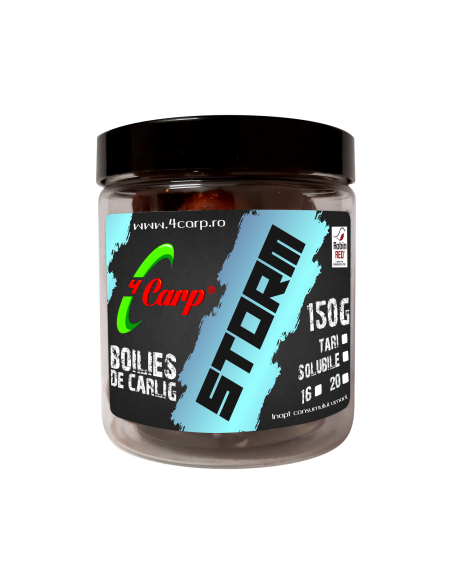 Boilies carlig 4Carp Solubil, Storm, 150gr Boilies carlig 4Carp Solubil, Storm, 150gr
