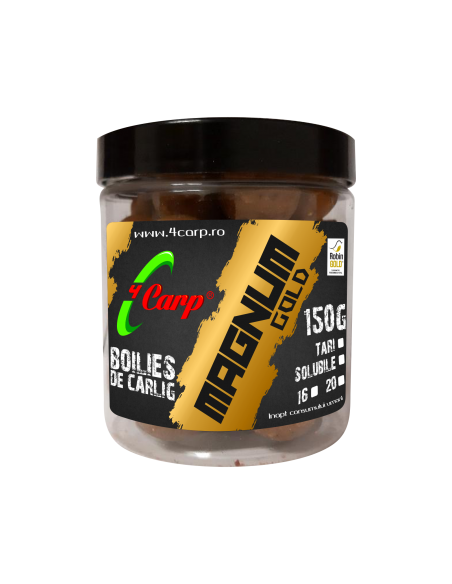 Boilies carlig 4Carp Solubil, Magnum Gold, 150gr