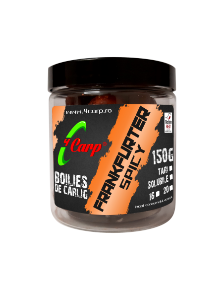 Boilies carlig 4Carp Tare, Frankfurter Spicy, 150gr Boilies carlig 4Carp Tare, Frankfurter Spicy, 150gr