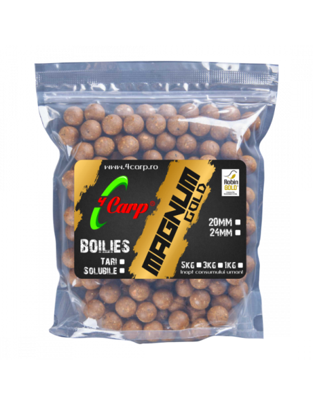 Boilies 4Carp, Magnum Gold, Solubil, 1kg Boilies 4Carp, Magnum Gold, Solubil, 1kg