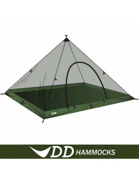Cort DD Hammocks SuperLight Pyramid XL + Panza Anti Insecte Cort DD Hammocks SuperLight Pyramid XL + Panza Anti Insecte