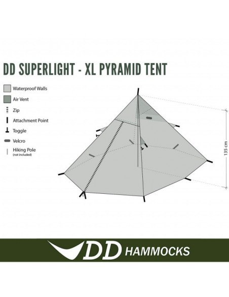 Cort DD Hammocks SuperLight Pyramid Tent XL