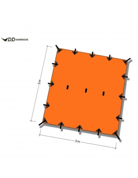 Tenda DD Hammocks Sunset Orange, 3x3m Tenda DD Hammocks Sunset Orange, 3x3m