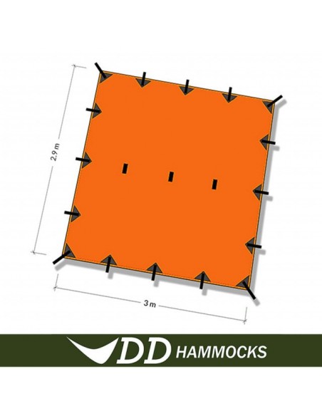 Tenda DD Hammocks SuperLight Sunset Orange, 3x2.9m Tenda DD Hammocks SuperLight Sunset Orange, 3x2.9m