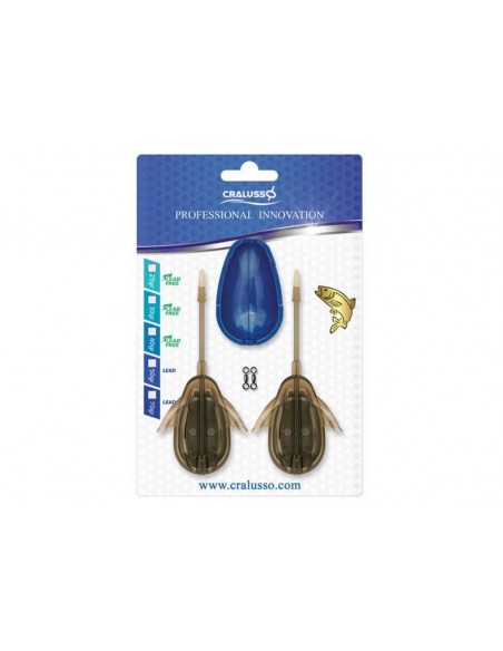 Set Method Feeder + Matrita Cralusso Double Chance, 2+1buc/blister Set Method Feeder + Matrita Cralusso Double Chance, 2+1buc/blister