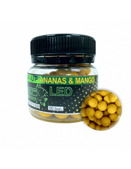 Pop-Up MG Special LED, Ananas Mango, 8mm, 50buc Pop-Up MG Special LED, Ananas Mango, 8mm, 50buc
