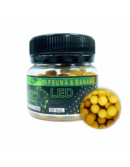 Pop-Up MG Special LED, Capsuna Banana, 8mm, 50buc Pop-Up MG Special LED, Capsuna Banana, 8mm, 50buc