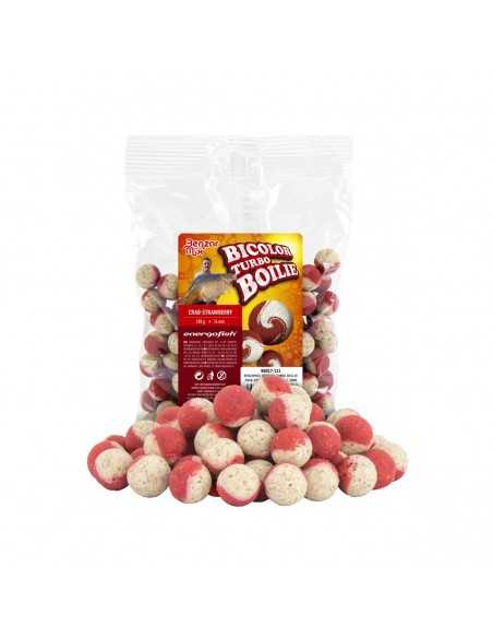 Boilies Benzar Mix Turbo Bicolor, Crap Capsuni, 16mm, 250gr Boilies Benzar Mix Turbo Bicolor, Crap Capsuni, 16mm, 250gr