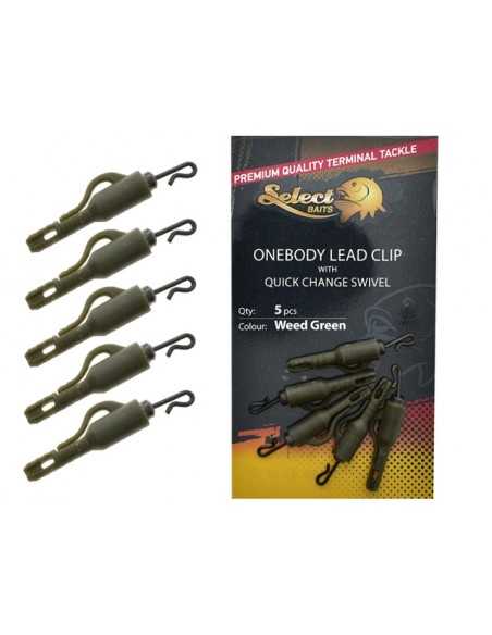 Kit Plumb Pierdut Select Baits OneBody Lead Clip with Quick Change Swivel, 5buc/plic