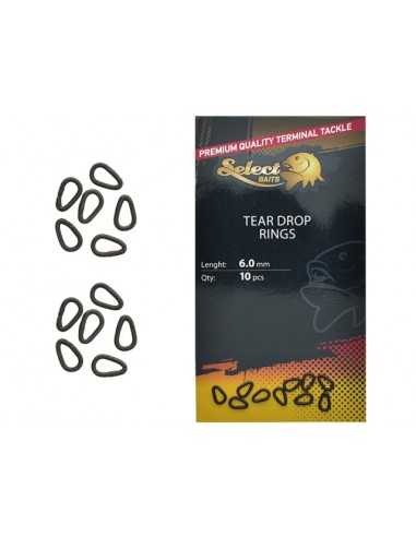 Inele Metalice Select Baits Tear Drop Rings, 6mm, 10buc/plic