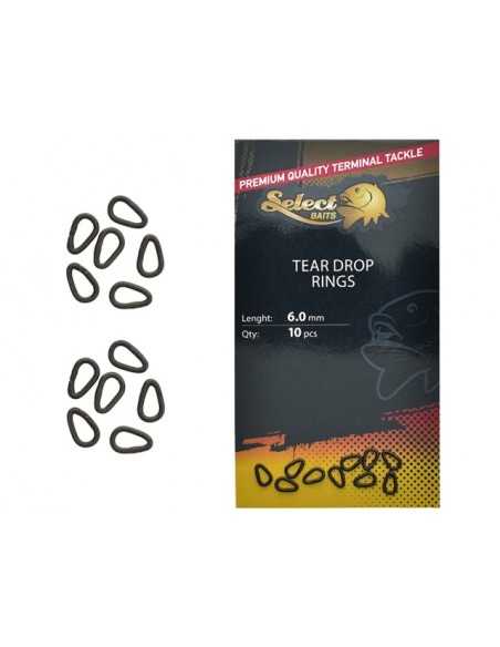 Inele Metalice Select Baits Tear Drop Rings, 6mm, 10buc/plic Inele Metalice Select Baits Tear Drop Rings, 6mm, 10buc/plic