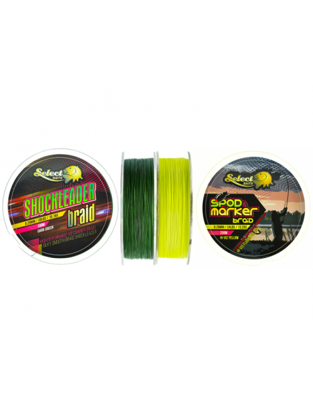Fir Textil Select Baits Shockleader X8 Braid Dark Green, 100m
